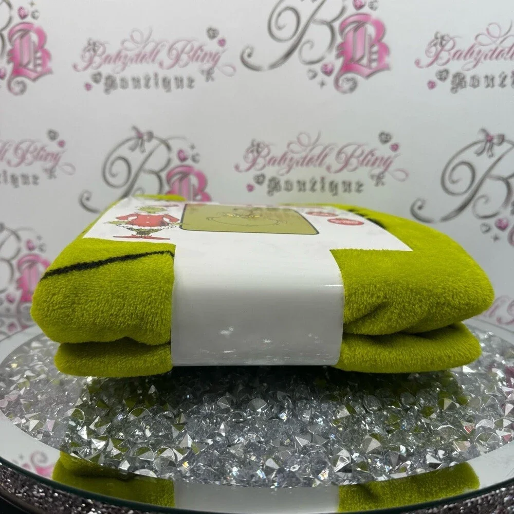 The Grinch blanket brand new Christmas neon green Silky Soft Throw Blanket